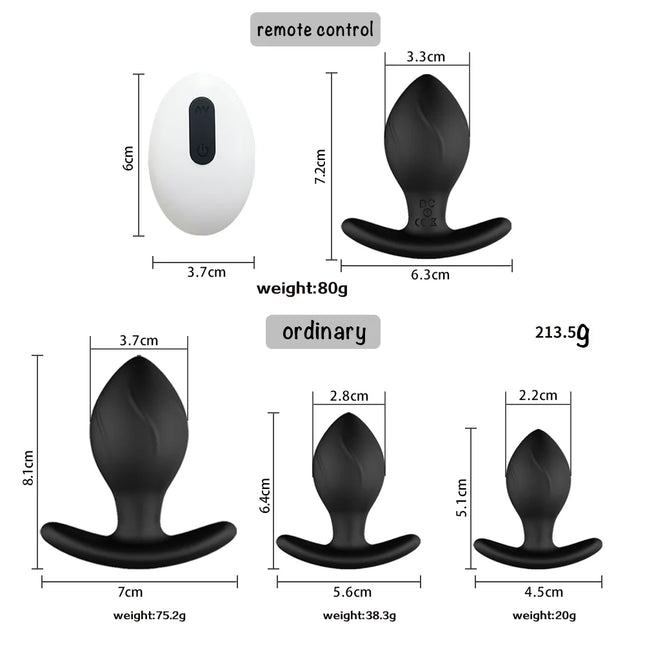 Four Sizes App / Wireless Remote Control Anal Vibrator