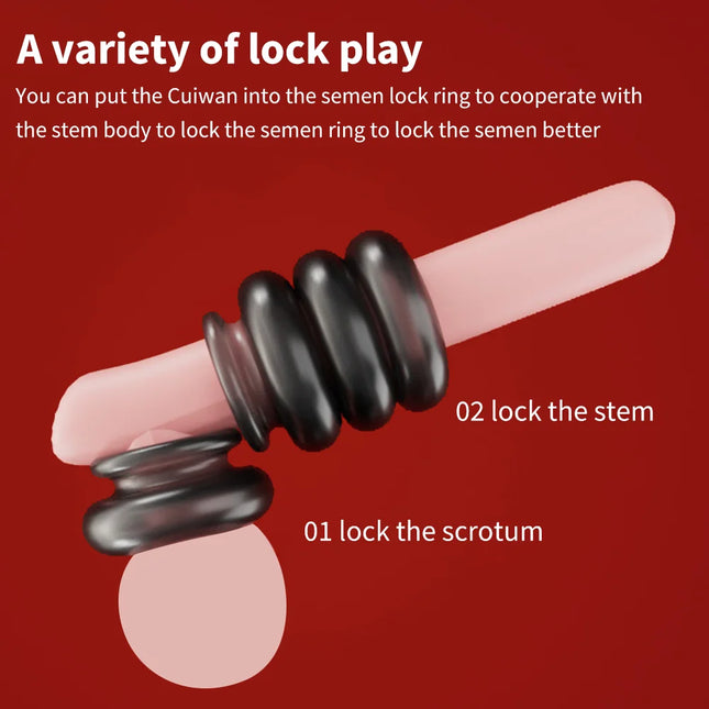 Male Cock Ring Penis Delay Ejaculation Ring Reusable Lock Ring