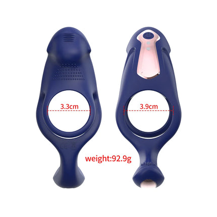 App Remote Control 3-ponit Vibration Penis Ring For Couple