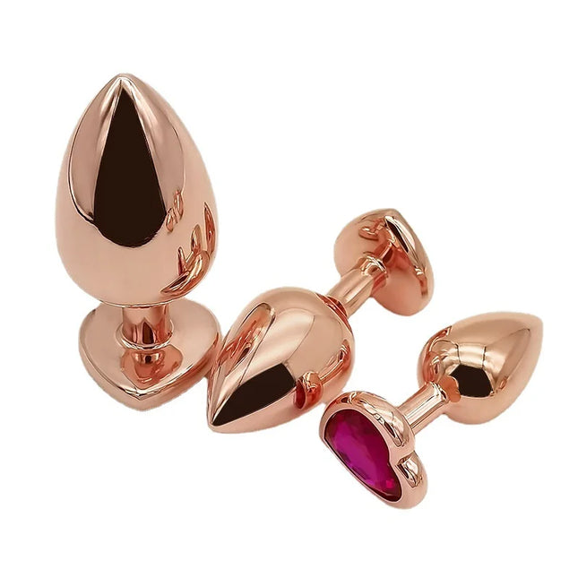 Heart-shaped Metal Butt Plug Anal Toys