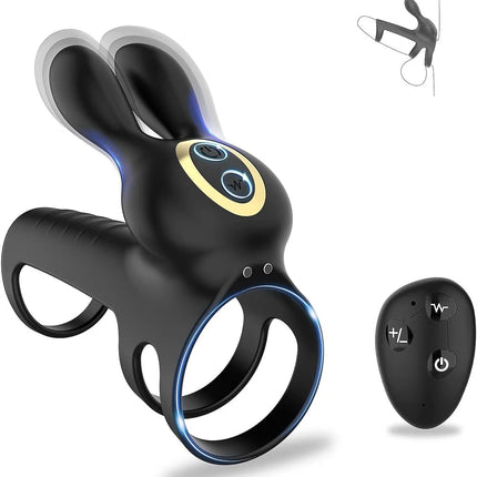 Wireless Remote Control Vibration Triple Penis Rings For Couples