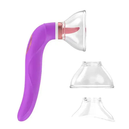 Suction Tongue Licking Nipple Clitoris Stimulator Vibrator Pussy Pump