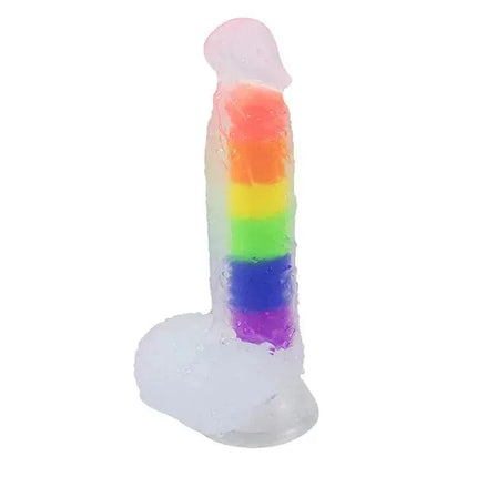 7.48Inch Jelly Rainbow Dildo