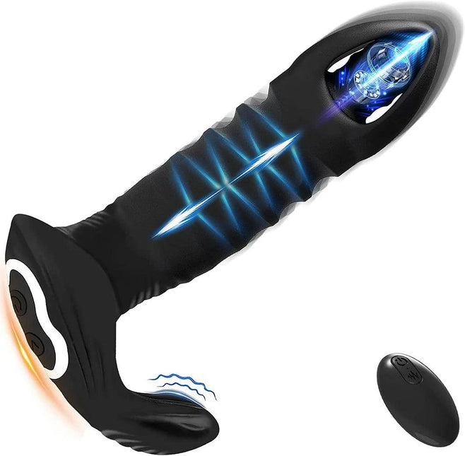 Remote Control Thrusting Anal Butt Plug Vibrator Thrusting Dildo G Spot Clitoris Stimulator