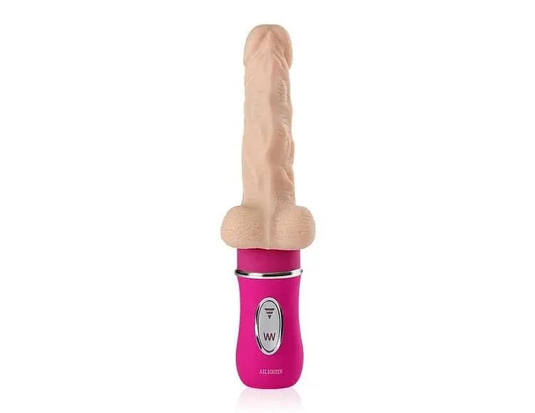 Realistic Auto Thrusting & Heating Vibrating Dildo / Sex Machine