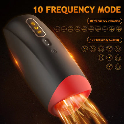 3 In 1 Clamping Vibrating Heating Powerful Masturbator