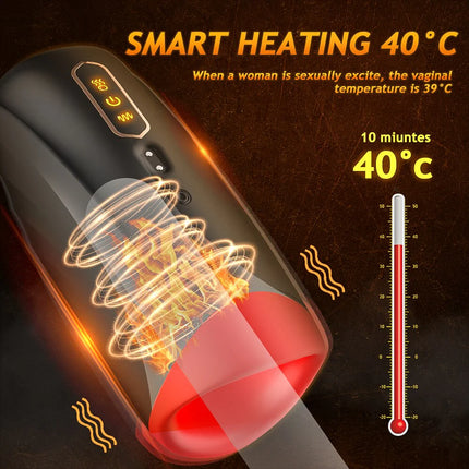 3 In 1 Clamping Vibrating Heating Powerful Masturbator