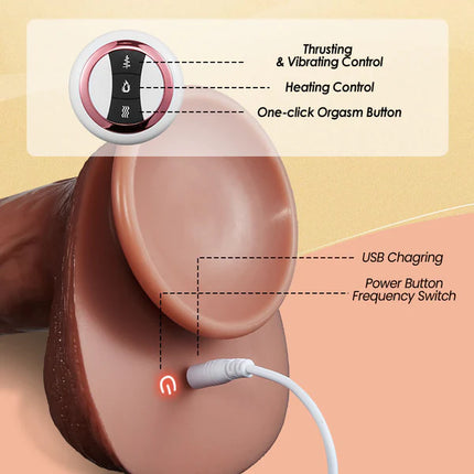 Thrusting Heating Dildo