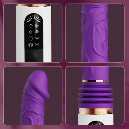 Thrusting Vibrating Flexible Bending Dildo