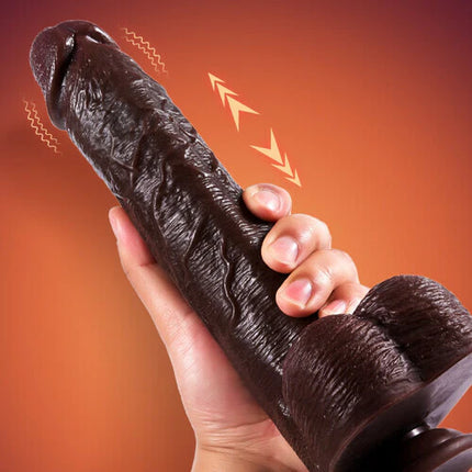 Vibrating Thrusting Thick Long Lifelike Dildo 10.75 Inch