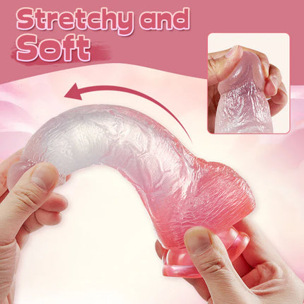 Crystal Jelly Silicone Lifelike Dildo