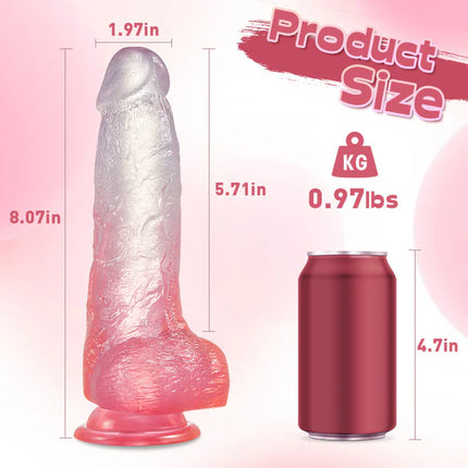 Crystal Jelly Silicone Lifelike Dildo