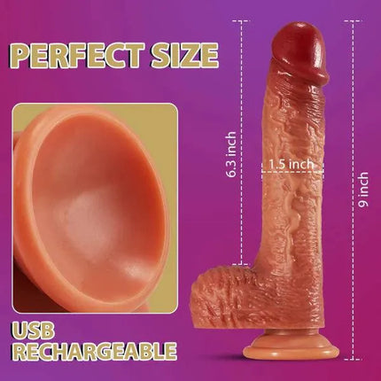 3-in-1 Blush Dildo 9 INCH