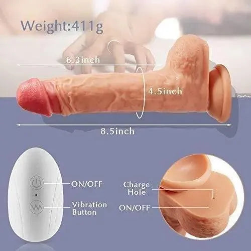 8.5-Inch Rotating Heating Dildo