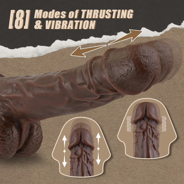 Thrusting Vibrating Heating Dildo