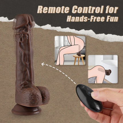 Thrusting Vibrating Heating Dildo