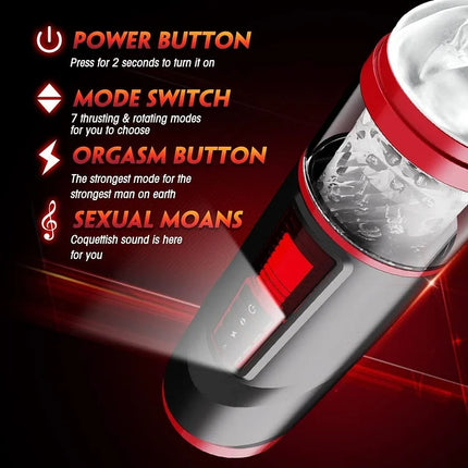 Intelligent Multi-frequency Telescopic Rotation Masturbation Cup