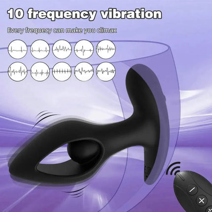 Hollow Heart Shaped Vestibular Vibration Anal Plug Butt Vibrator