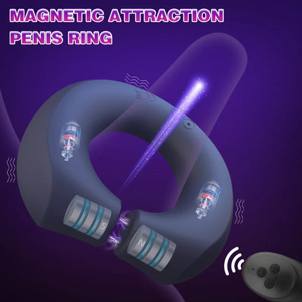 Penis Ring Vibrator Delayed Ejaculation Cock Ring Remote Control Male Masturbator