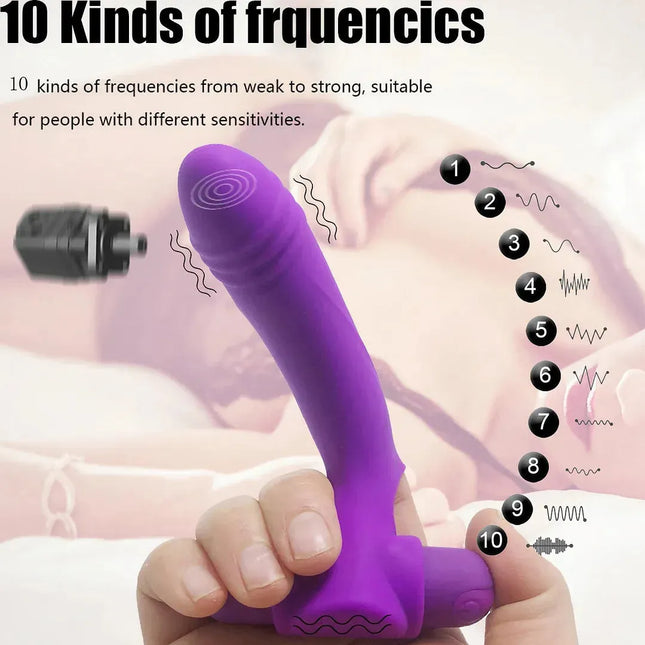 Finger Sleeve Vibrator With 10 Powerful Vibration Vaginal Massager Clitoris Stimulator