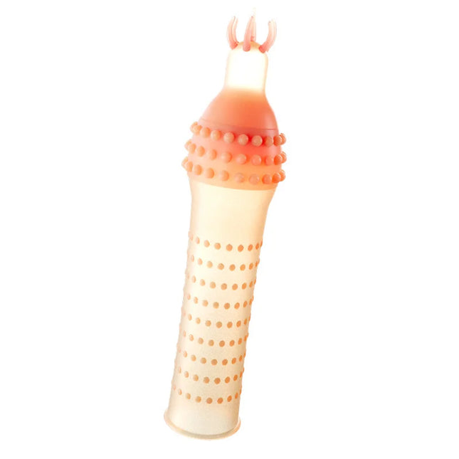 Ultra-thin Point Prick Vibrating Penis Sleeve For Couples