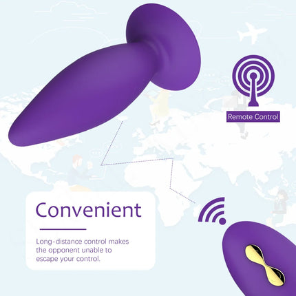 Remote Control Anal Vibrator Silicone Butt Plug