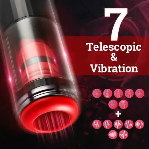 7 Telescopic Vibration Intelligent Male Masturbator Cup