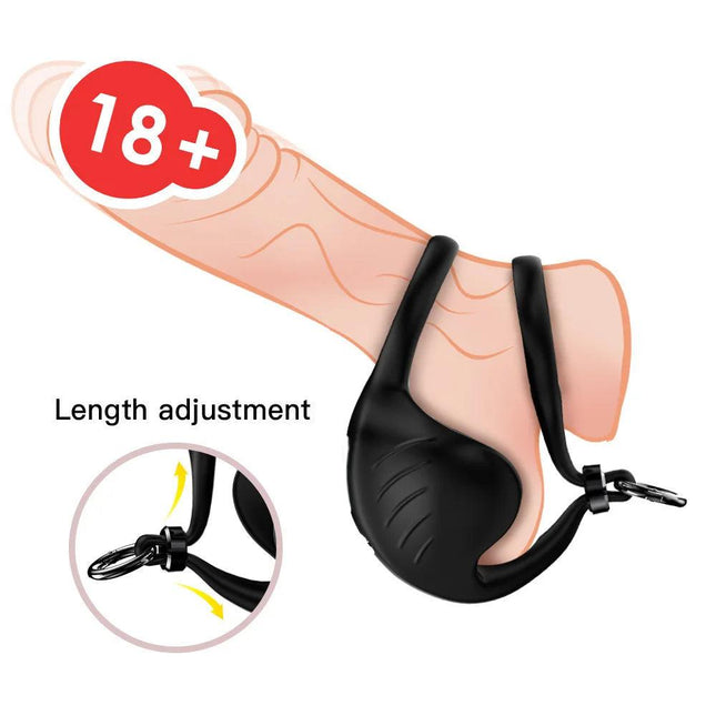 Adjustable Testicle Vibrator & Penis Ring