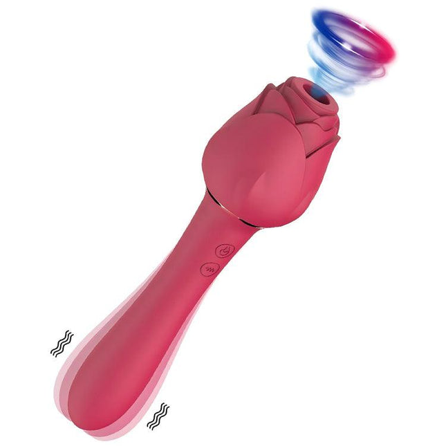 Rose Vacuum Sucking Dildo Vibrator for Women Nipples Oral Clit Sucker Rose Toy