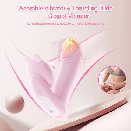 SIKXTOA 3 IN 1 G Spot Wearable Vibrator, App Control Long Distance Vibrator, 8+3 Vibrations and 3 Speeds