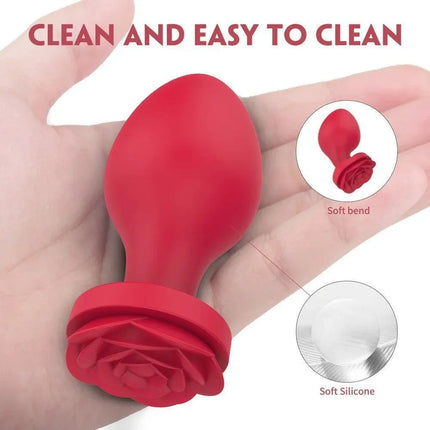 Blooming Silicone Rose Butt Plug Toy Set