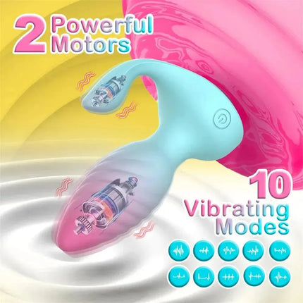 Diamond Anal Plug Wearable Vestibular Remote Control Anal Plug Vibrator