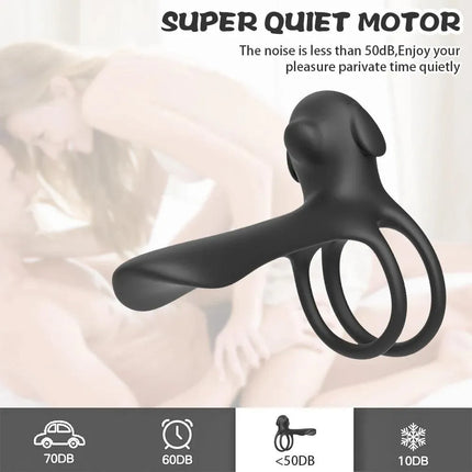 Remote Control Penis Vibrator With Double Ring