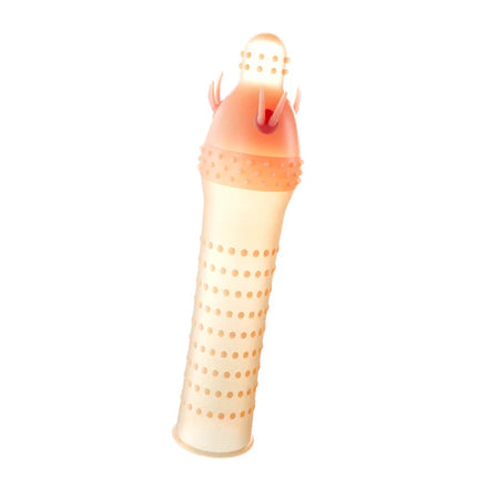 Ultra-thin Point Prick Vibrating Penis Sleeve For Couples