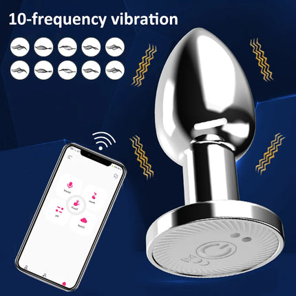 App Remote Control Luminous Vibration Anal Plug