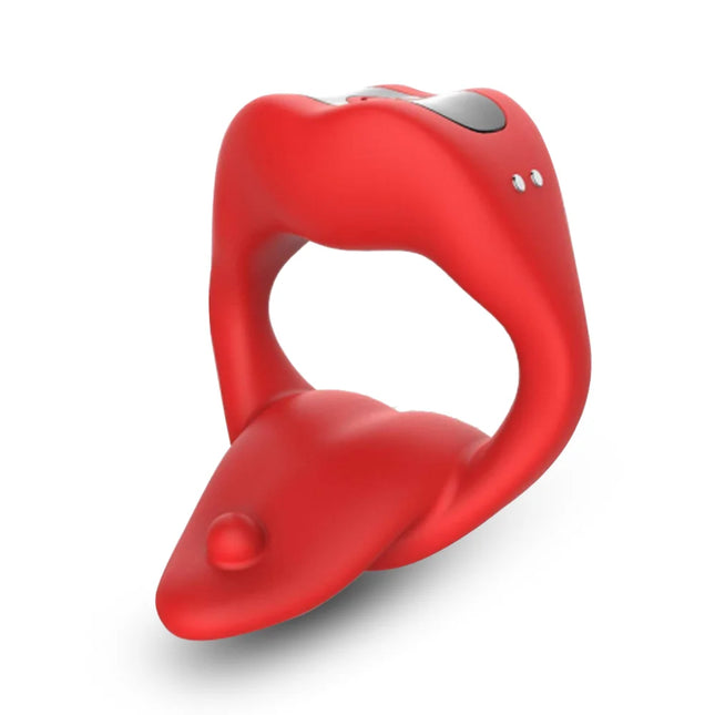 App Remote Control Tongue-licking & Vibrating Penis Ring