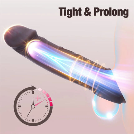 10 Modes Realistic Penis Sleeve Vibrating Cock Sleeve