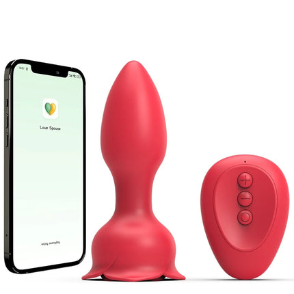 App / Wireless Remote Vibrating Rose Anal Vibrator