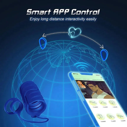 App Remote Control Penis Sleeve With Double Rings