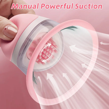 Sucking Rotating Vibrating Nipple Breast Massager Pump