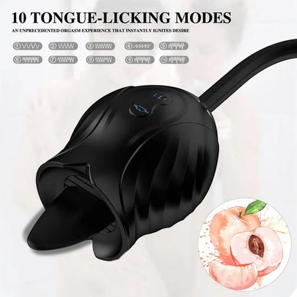 Licking Rose Toy with Thrusting Dildo