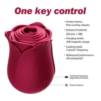 Magnetic Charging Rose Toy Sucking Vibrator