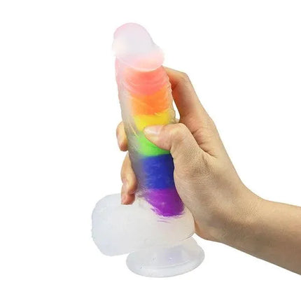 7.48Inch Jelly Rainbow Dildo