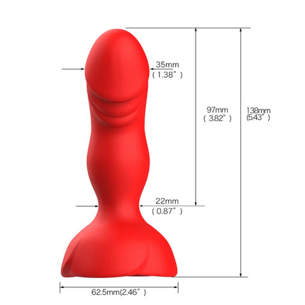 Rose Butt Plug Wireless Remote Control Anal Vibrator