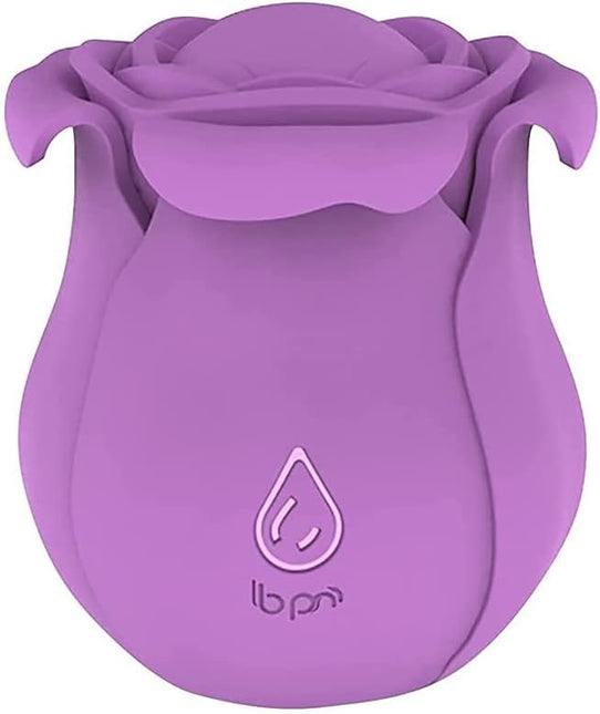 Purple Rose Vibrator Silicone Clitoris With 10 Intense Suction