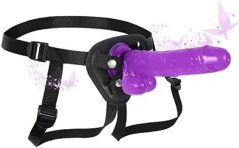 Wearable Adjustable Strap On Dildo, Realistic Harness 8.3-Inch Soft Silicone Dildos, Strapless Adult Sex Toy For Couples’ Pegging, Lesbians, Gay, And Female Pleasure, Purple