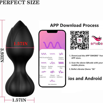 App Remote Control 10 Frequency Anal Vibrator