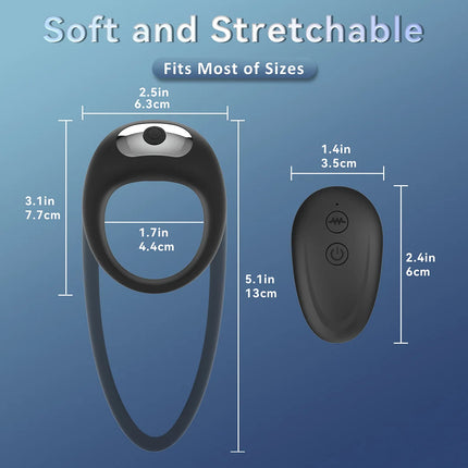 Wireless Remote Control Vibration Rabbit Penis Ring