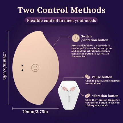 10 Frequency Vibration Nipple Breast Sticker Massager