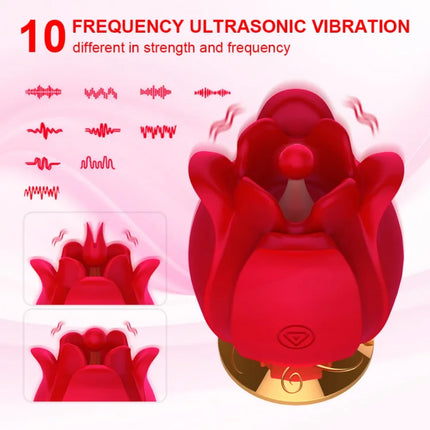 Blooming Rose Toy | 10 Frequency Ultrasonic Vibration